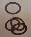 Wood Oval Frame for scrap booking and decoration intricate rope design.