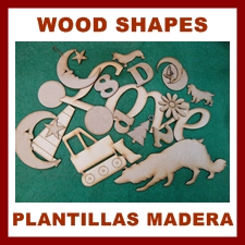 Plantillas y formas de Madera para manualidades y artesiano