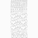 alphabet hearts gold