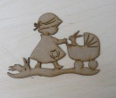 girl rabbit wood