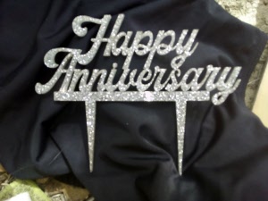 happy anniversary cake topper spain