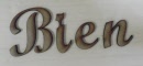 Letras de madera fuente script